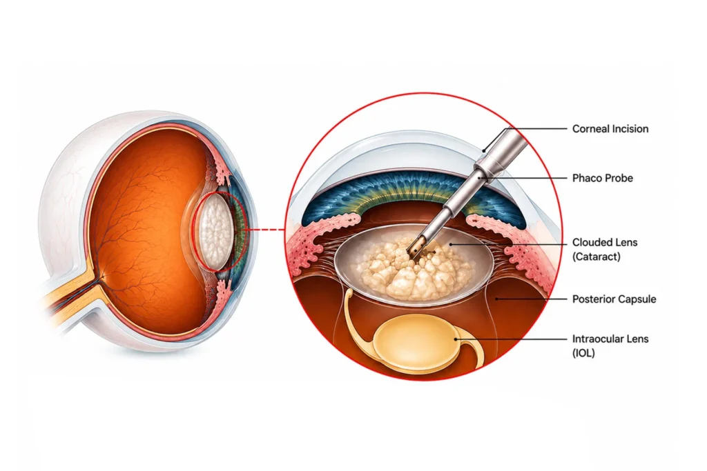 Cataract surgery evaluation at Retiora Eye Care