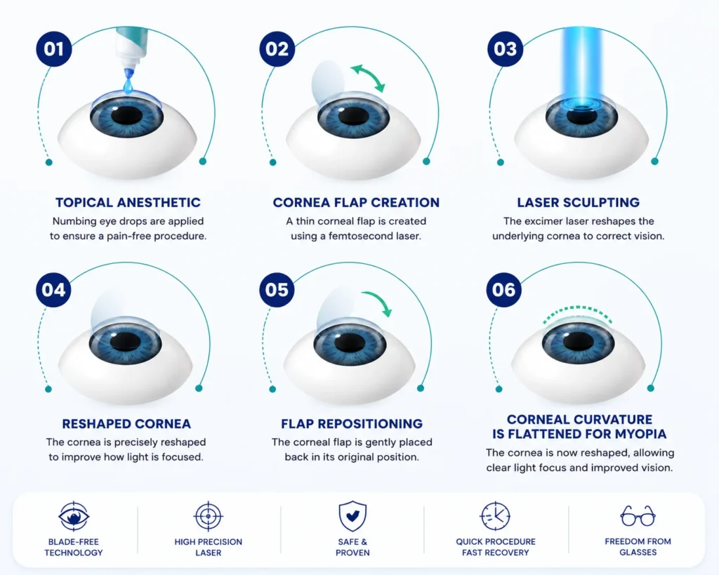 Comprehensive eye examination by an ophthalmologist
